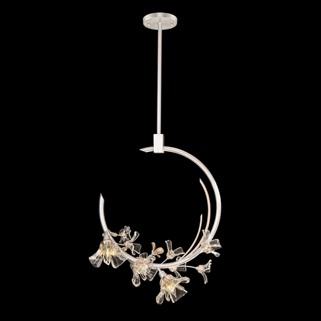 918040-1 Fine Art Lighting Azu 19"W Linear Pendant with Silver Leaf Finish