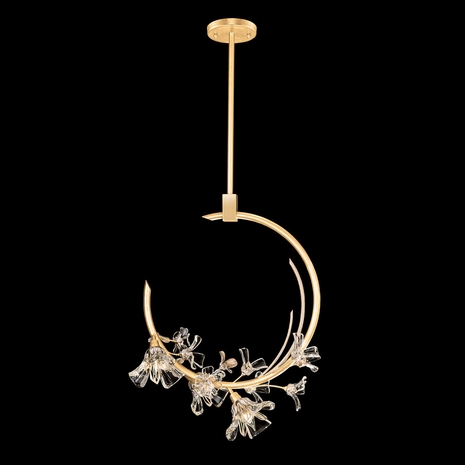 918040-2 Fine Art Lighting Azu 19"W Linear Pendant with Gold Leaf Finish