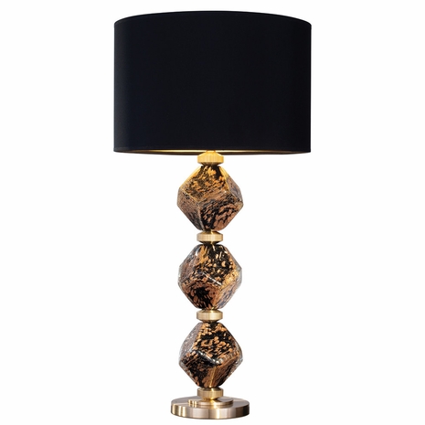 900010-33 Fine Art Lighting Natural Inspirations 30.5"H Table Lamp with Black & Gold Blown Glass w/Black & Gold Inner Lining Shade Finish