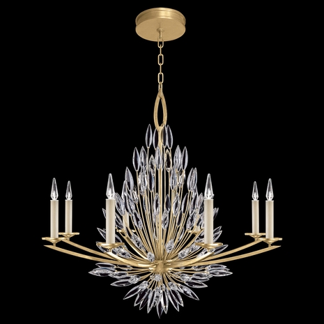 881240-1 Fine Art Lighting Lily Buds 41"W Round Chandelier with Gold Finish