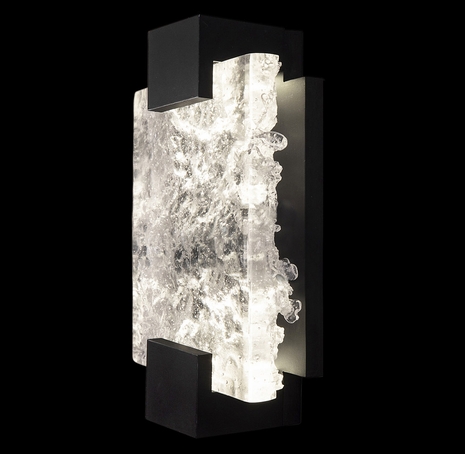896550-11 Fine Art Lighting Terra 11.75"H Sconce with Black/Clear Glass Finish