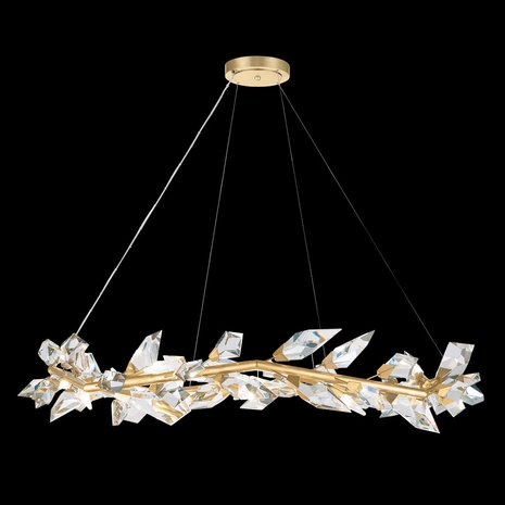 909540-2 Fine Art Lighting Foret 55"W Round Pendant with Gold Leaf Finish