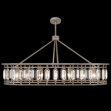 889940-1 Fine Art Lighting Westminster 52"W Oblong Pendant with Silver Finish