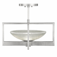 896440-1ST Fine Art Lighting Delphi 18"W Round Semi-Flush Mount with Silver Finish