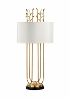65490 Frederick Cooper 40in. Iron Julianne Lamp with Silkette Shade and Gold Leaf/Natural Black Finish