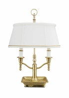 65138 Frederick Cooper 20.5in. Brass Bartemius Lamp with Silkette Shade and Antique Finish