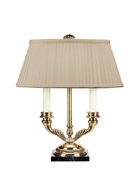 65038 Frederick Cooper 20.5in. Brass Trevor Lamp with Silkette Shade and Antique/Natural Green Finish