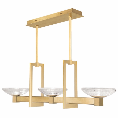 897040-2ST Fine Art Lamps Delphi 48"W Linear Pendant with Gold Finish