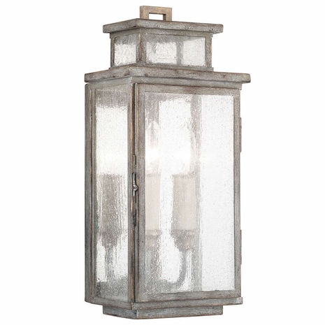 887181ST Fine Art Lamps 2 Light Wiltshire 17.25" Outdoor Wall Mount with Gray Finish
