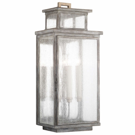 887281ST Fine Art Lamps 3 Light Wiltshire 28.5" Outdoor Wall Mount with Gray Finish