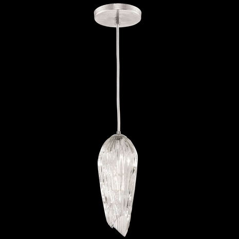 911340-1ST Fine Art Lamps Las Olas 5.5"W Round Drop Light with Silver Finish
