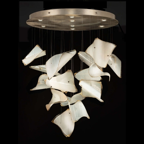 895840-272ST Fine Art Lamps Elevate 37.5"W Round Pendant with Gold Finish