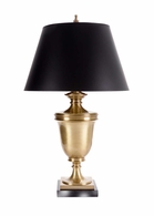 65116 Frederick Cooper 37in. Brass Nicodemus Lamp with Paper Shade and Antique Finish
