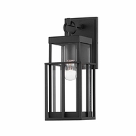 B6481-TBK Troy Lighting Longport 1Lt Exterior Wall Sconce with Textured Black Finish