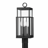 P6484-TBK Troy Lighting Longport 4Lt Exterior Post Lantern with Textured Black Finish