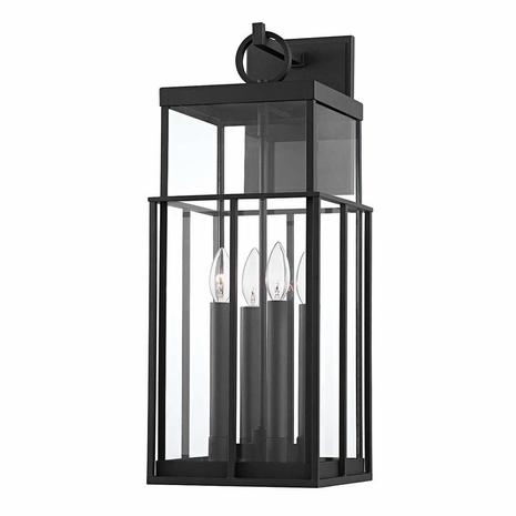 B6483-TBK Troy Lighting Longport 4Lt Exterior Wall Sconce with Textured Black Finish