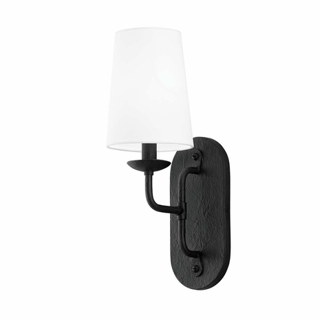 B1621-BI Troy Lighting Moe 1Lt Wall Sconce with Black Iron Finish