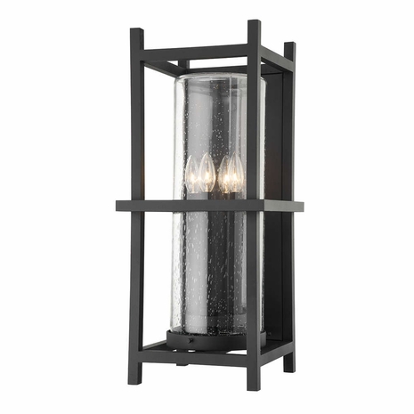 B7504-TBK Troy Textured Black Carlo 4 Light Large Exterior Wall Sconce