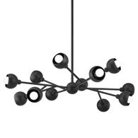 F7412-SBK Troy Lighting Colt 12Lt Chandelier with Soft Black Finish