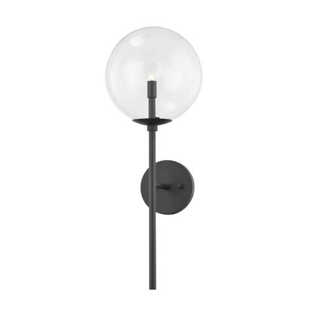B8201-SBK Troy Lighting Madrid 1Lt Wall Sconce with Soft Black Finish