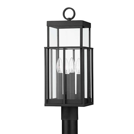 P6484-TBK Troy Lighting Longport 4Lt Exterior Post Lantern with Textured Black Finish