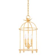 F5712-VGL Troy Lighting Brooks 4Lt Pendant with Vintage Gold Leaf Finish