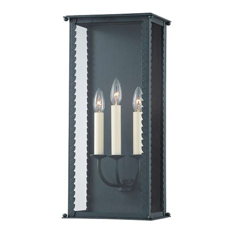 B6713-VER Troy Lighting Zuma 3Lt Exterior Wall Sconce with Verdigris Finish