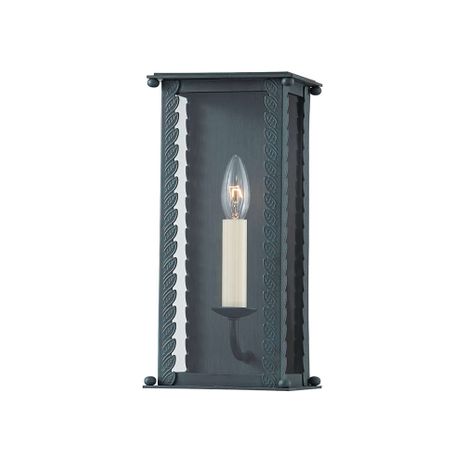 B6711-VER Troy Lighting Zuma 1Lt Exterior Wall Sconce with Verdigris Finish
