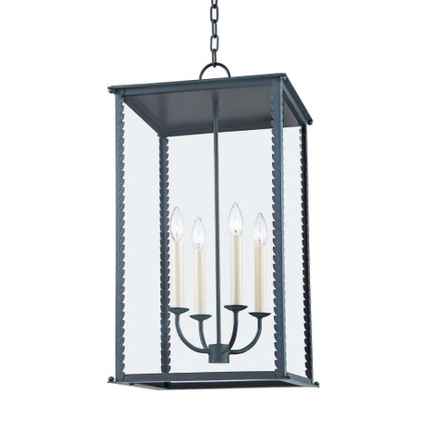 F6715-VER Troy Lighting Zuma 4Lt Exterior Lantern with Verdigris Finish