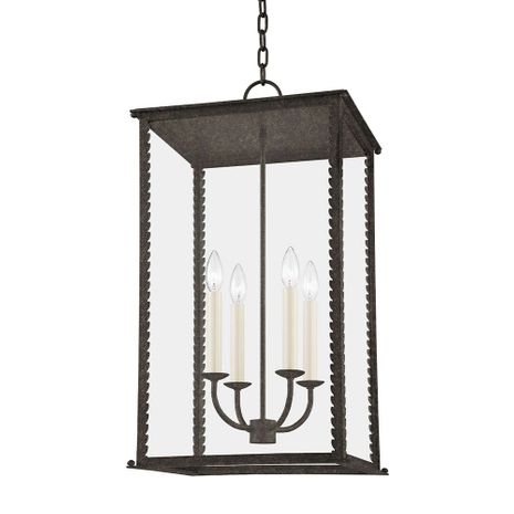 F6715-FRN Troy Lighting Zuma 4Lt Exterior Lantern with French Iron Finish