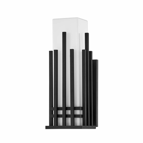 B5412-TBK Troy Textured Black San Mateo 1 Light Medium Exterior Wall Sconce