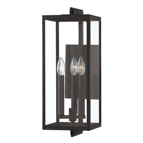 B5513-FRN Troy Lighting Nico 3Lt Exterior Wall Sconce with French Iron Finish