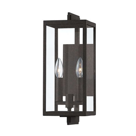 B5512-FRN Troy Lighting Nico 2Lt Exterior Wall Sconce with French Iron Finish