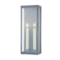 B1032-WZN Troy Lighting Vail 2Lt Exterior Wall Sconce with Weathered Zinc Finish