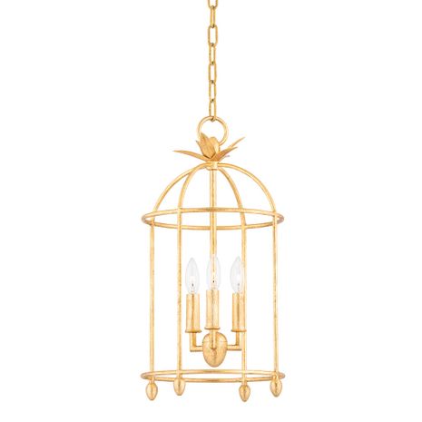 F5712-VGL Troy Lighting Brooks 4Lt Pendant with Vintage Gold Leaf Finish