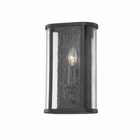 B3401-FRN Troy Forged Iron Chace 1 Light Small Exterior Wall Sconce