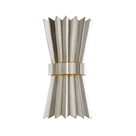 312-12-WSL Corbett Lighting Moxy 2 Lt. Wall Sconce with Warm Silver Leaf Finish