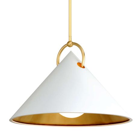 290-43-GL/SWH Corbett Lighting Charm 1 Lt. Chandelier with Gold Leaf Finish