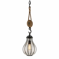 F4904-FOR Troy Lighting Murphy 1Lt Pendant with Forged Iron Finish