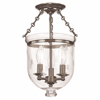251-C3 Hudson Valley Hampton 3 Light Semi Flush