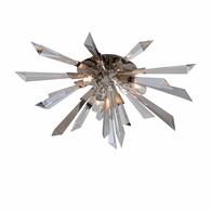 140-33-WSL Corbett Lighting Inertia 3 Lt. Flush Mount with Warm Silver Leaf Finish