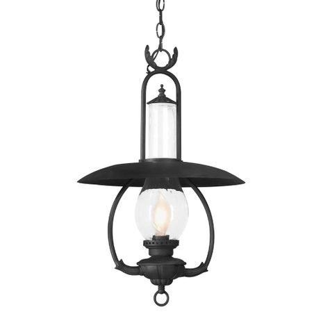 F9013-SFB Troy Lighting La Grange 1Lt Exterior Lantern with Soft Off Black Finish