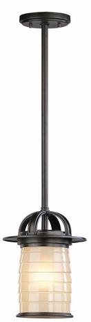 FF2257ARB Troy Lighting Tiburon 1 Light Hanger Small in Architectural Bronze Finish