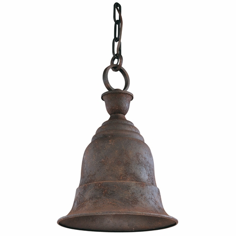 FF2367CR Troy Solid Aluminum Exterior Liberty 1Lt Hanging Lantern Fluorescent Medium with Centennial Rust Finish