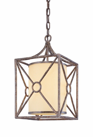 FF5025BLF Troy Lighting Maidstone 1 Light Pendant Fluorescent in Bronze Leaf Finish