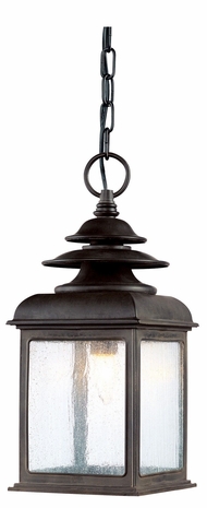 FF5078CI Troy Lighting Adams 1 Light Hanging Lantern Fluo in Colonial Iron Finish