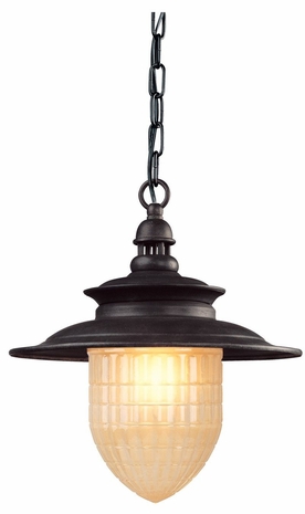 FF5088SBZ Troy Lighting Quincy 1 Light Hanging Lantern Flu in Statuary Bronze Finish