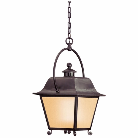 FF9446NB Troy Lighting Bristol 1 Light Hanging Lantern Fl in Natural Bronze Finish