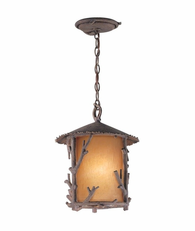 FFA8738HK Troy Lighting Cheyenne 1 Light Hanging Lantern F in Hickory Finish