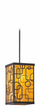 FFIH6088ARB Troy Lighting Conundrum 1 Light Hanging Lightrn Flu in Architectural Bronze Finish